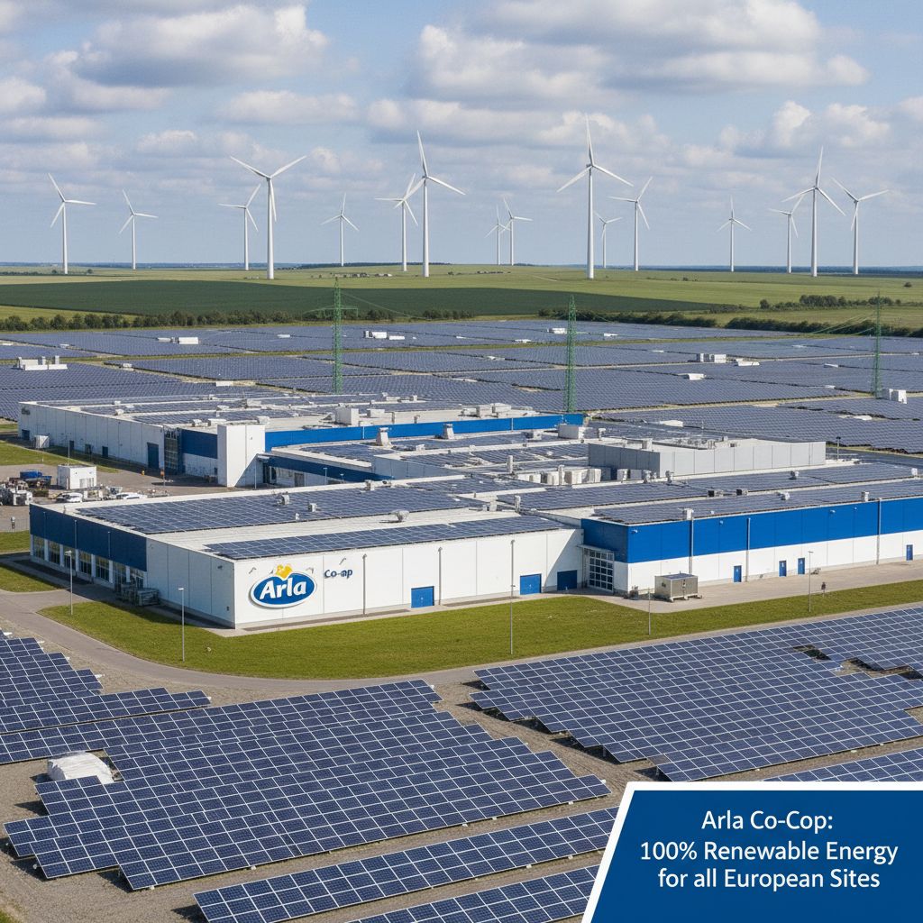 Arla co-op to power all European sites with renewables