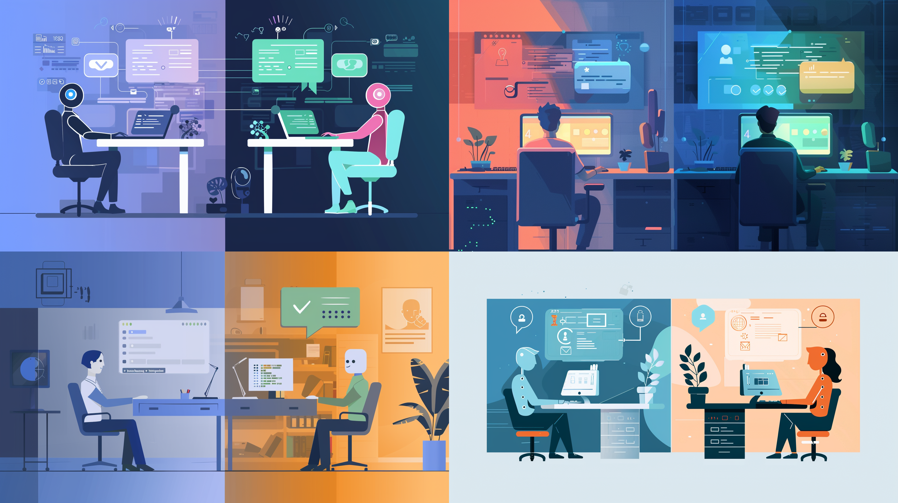 Generative AI customer service interface comparison showing improved customer experience versus traditional chatbot