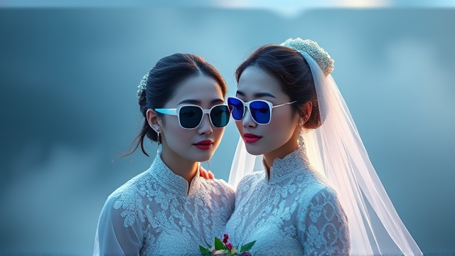 Bai Brides Wear Sunglasses to Hide Wedding Tears