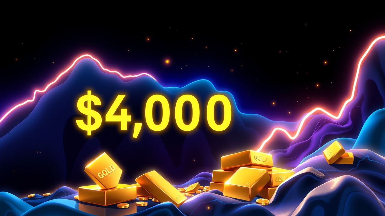 Gold price exceeds $4,000 amid uncertainty and data delays.