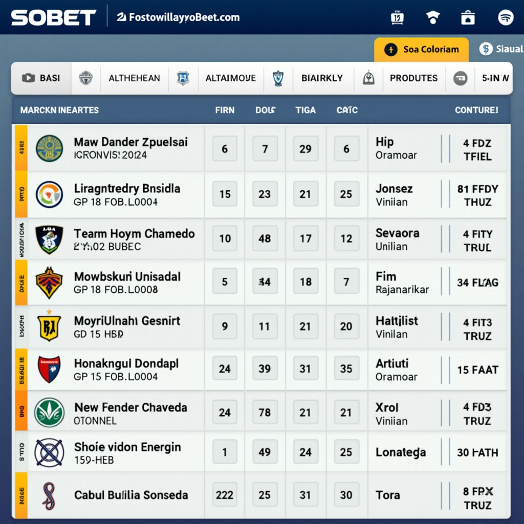 Statistik live Sbobet
