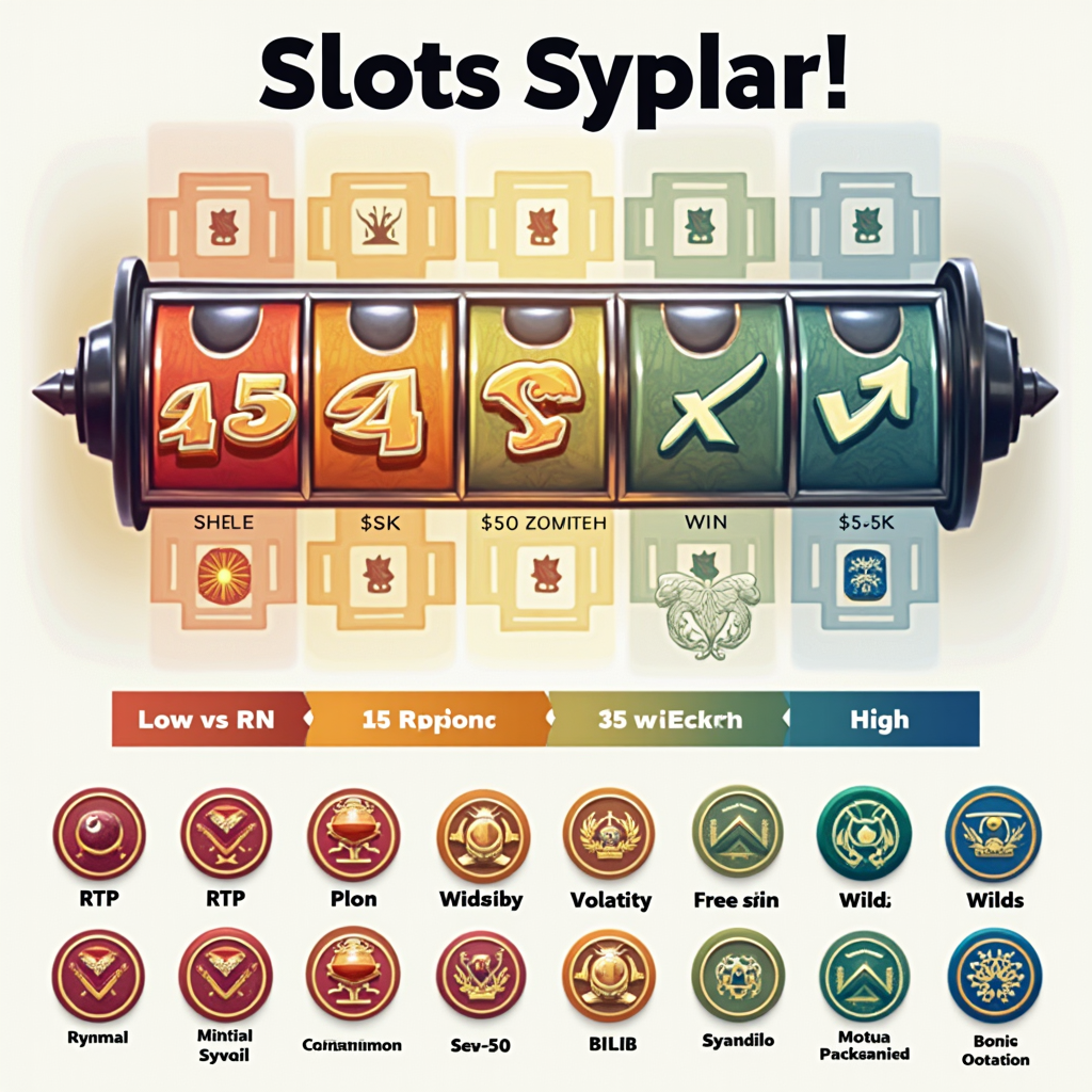 Grafik volatilitas dan simbol bonus pada mesin slot