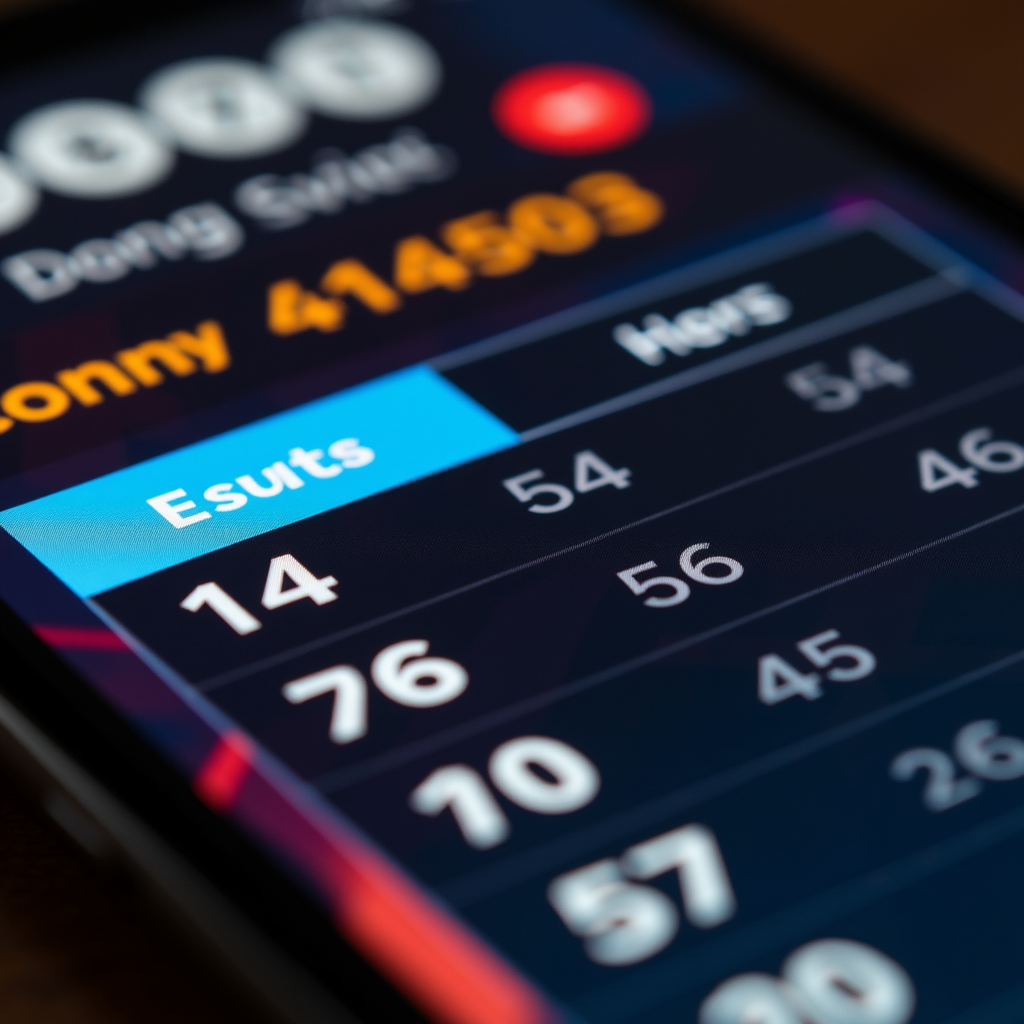 Smartphone menampilkan hasil live draw tercepat