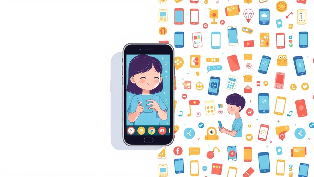 스마트폰 일러스트 디자인 참고