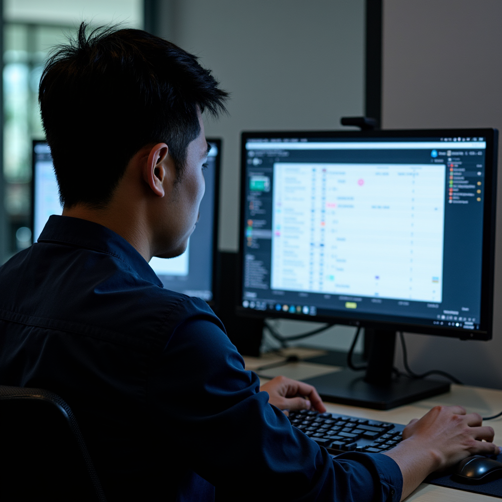 Seseorang menganalisis data untuk prediksi togel